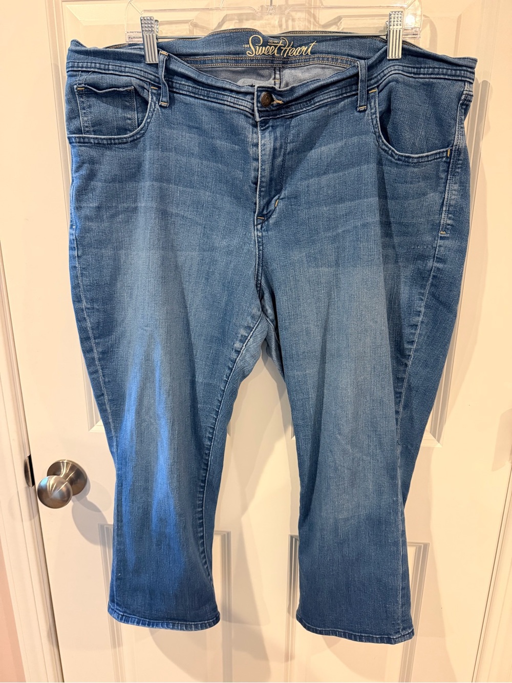 Old Navy Blue Sweetheart Jean Capris Size 18